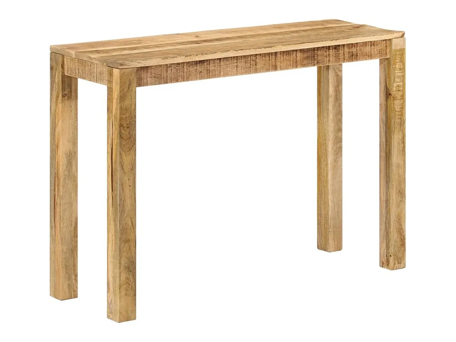 Mesa consola de madera de mango rugosa 110x35x76 cm