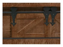 Mesa consola de madera de abeto maciza marrón 131x35,5x75 cm