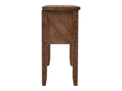 Mesa consola de madera de abeto maciza marrón 131x35,5x75 cm
