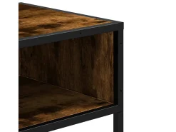 Mesa consola de madera de ingeniería roble ahumado 90x35x80 cm
