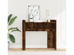 Mesa consola de madera de ingeniería roble ahumado 100x35x90 cm