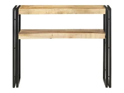 Mesa consola de madera de mango rugosa 90x30x75 cm ES558073