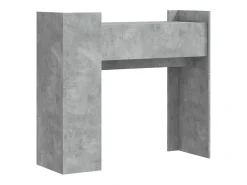 Mesa consola de madera de ingeniería gris hormigón 100x35x90 cm