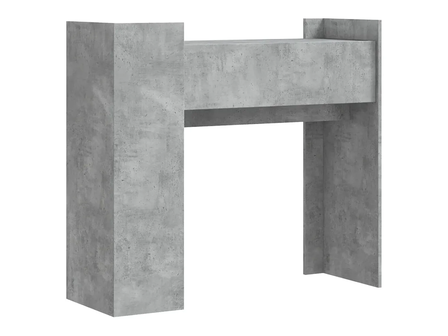 Mesa consola de madera de ingeniería gris hormigón 100x35x90 cm