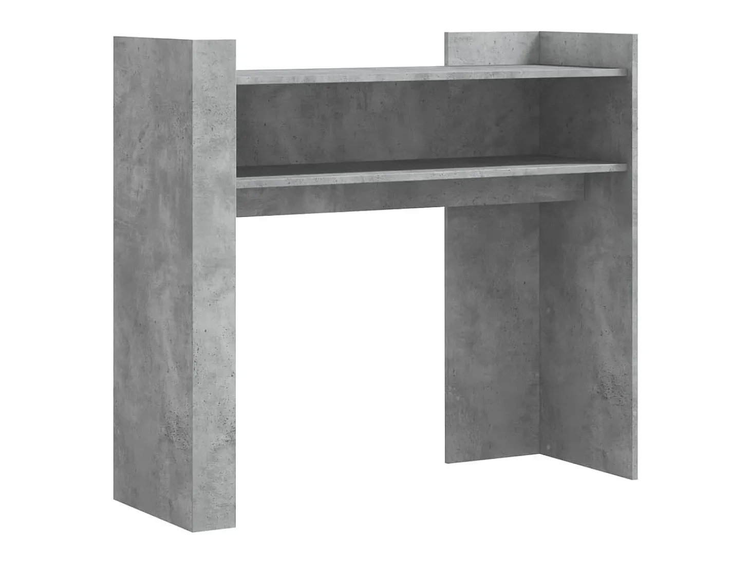 Mesa consola de madera de ingeniería gris hormigón 100x35x90 cm