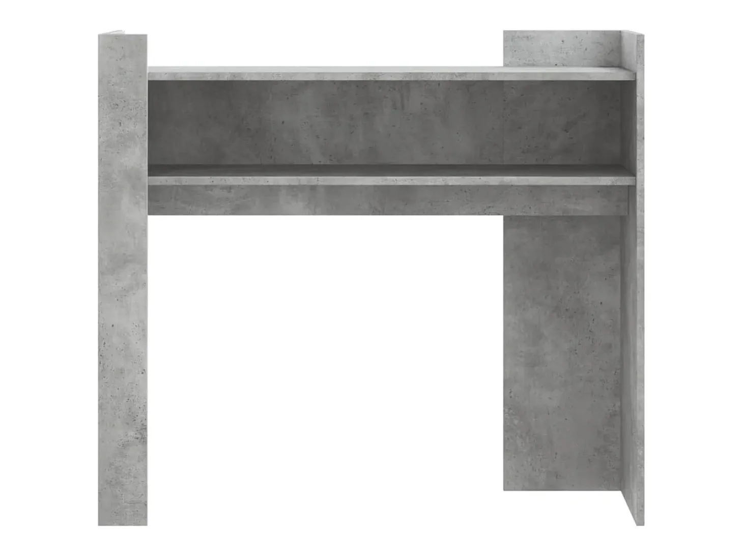 Mesa consola de madera de ingeniería gris hormigón 100x35x90 cm