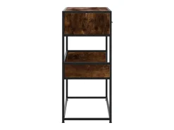 Mesa consola de madera de ingeniería roble ahumado 90x35x80 cm