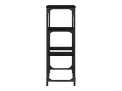 Mesa consola de madera de ingeniería negra 89,5x28x76 cm