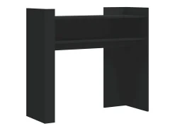 Mesa consola de madera de ingeniería negra 100x35x90 cm