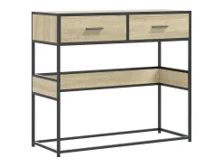 Mesa consola de madera de ingeniería roble Sonoma 90x35x80 cm