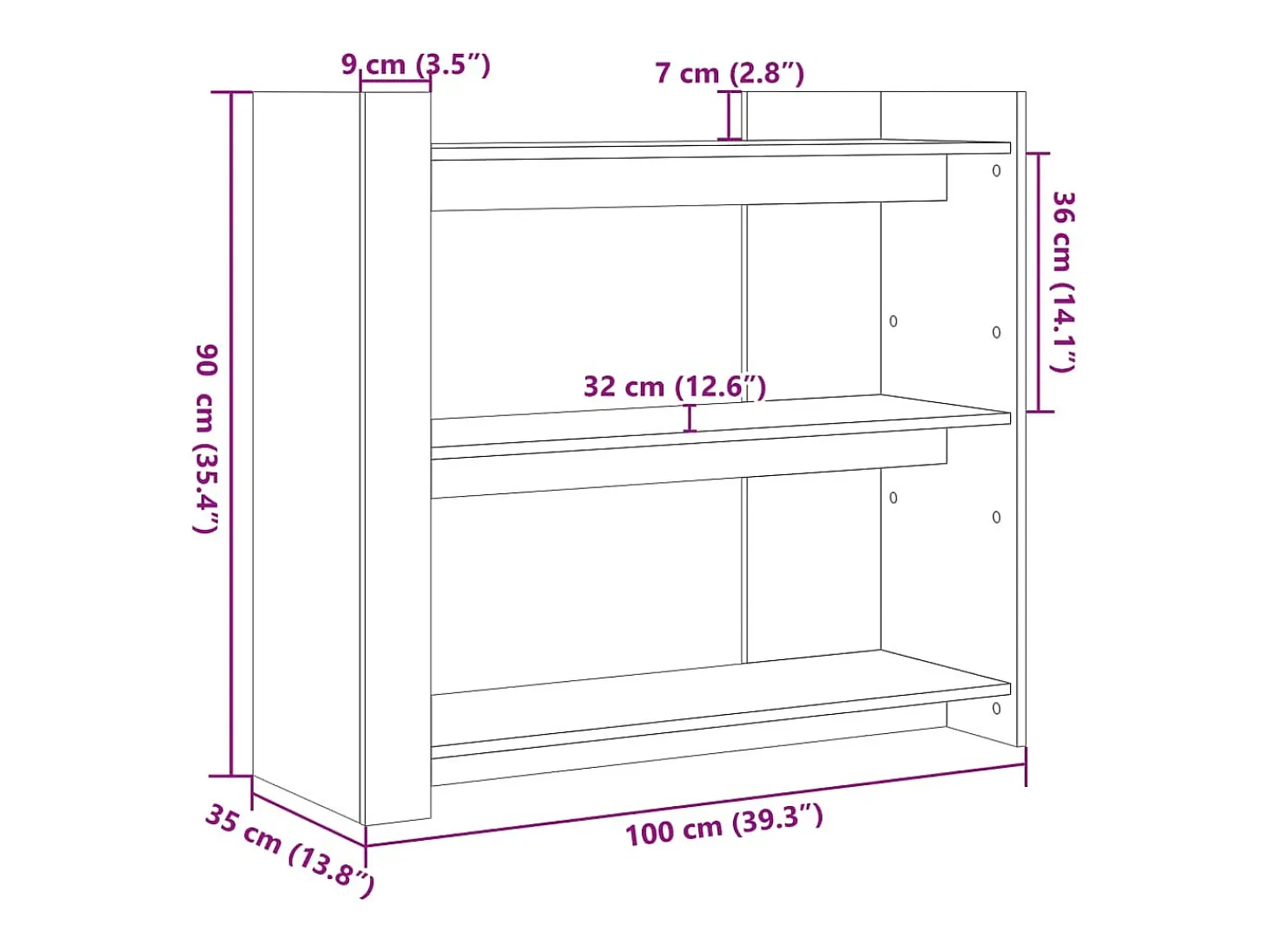 Mesa consola de madera de ingeniería gris Sonoma 100x35x90 cm
