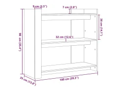 Mesa consola de madera de ingeniería marrón roble 100x35x90 cm
