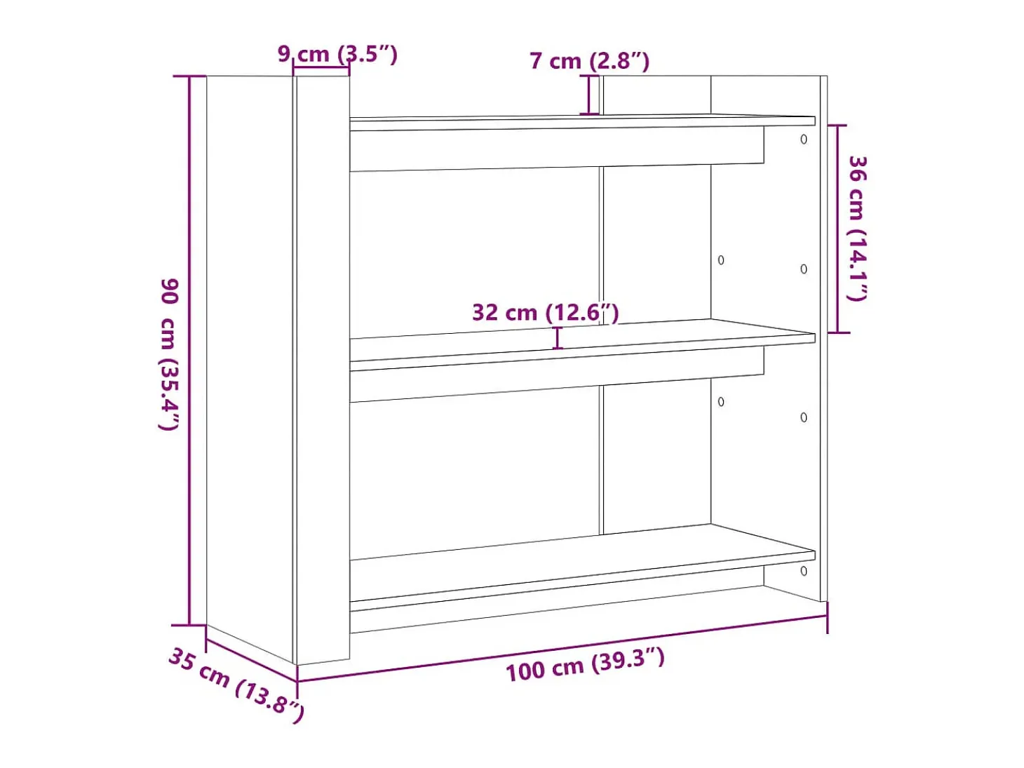 Mesa consola de madera de ingeniería marrón roble 100x35x90 cm