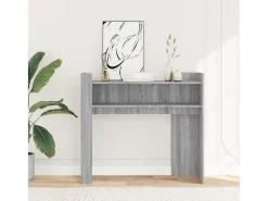 Mesa consola de madera de ingeniería gris Sonoma 100x35x90 cm