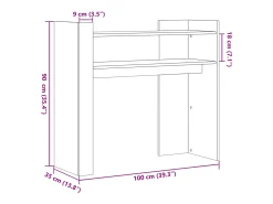 Mesa consola de madera de ingeniería gris Sonoma 100x35x90 cm