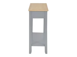 Mesa consola de madera gris 110x35x80 cm