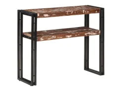 Mesa consola de madera maciza reciclada 90x30x75 cm