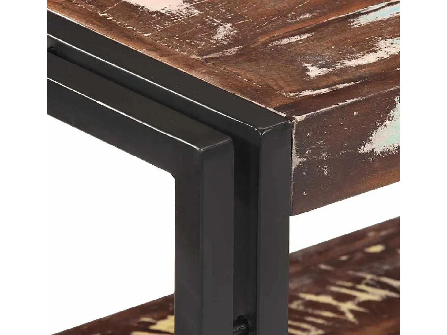 Mesa consola de madera maciza reciclada 90x30x75 cm