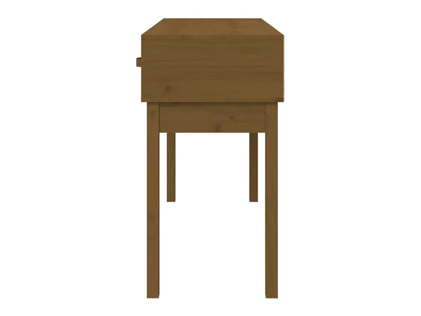 Mesa consola de madera maciza de pino marrón miel 114x40x75 cm