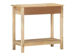 Mesa consola de madera maciza de mango 80x35x74 cm