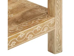 Mesa consola de madera maciza de mango 80x35x74 cm