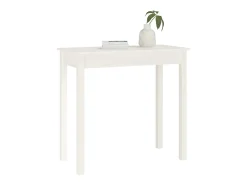 Mesa consola de madera maciza de pino blanco 80x40x75 cm ES309622