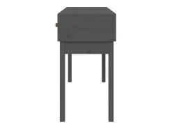 Mesa consola de madera maciza de pino gris 114x40x75 cm