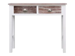 Mesa consola de madera marrón 90x30x77 cm