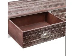 Mesa consola de madera marrón 90x30x77 cm