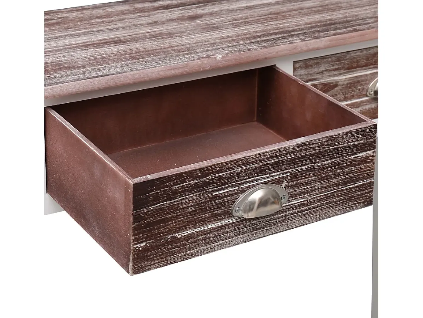 Mesa consola de madera marrón 90x30x77 cm