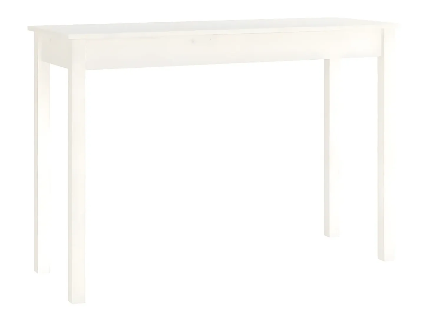 Mesa consola de madera maciza de pino blanco 110x40x75 cm ES558749