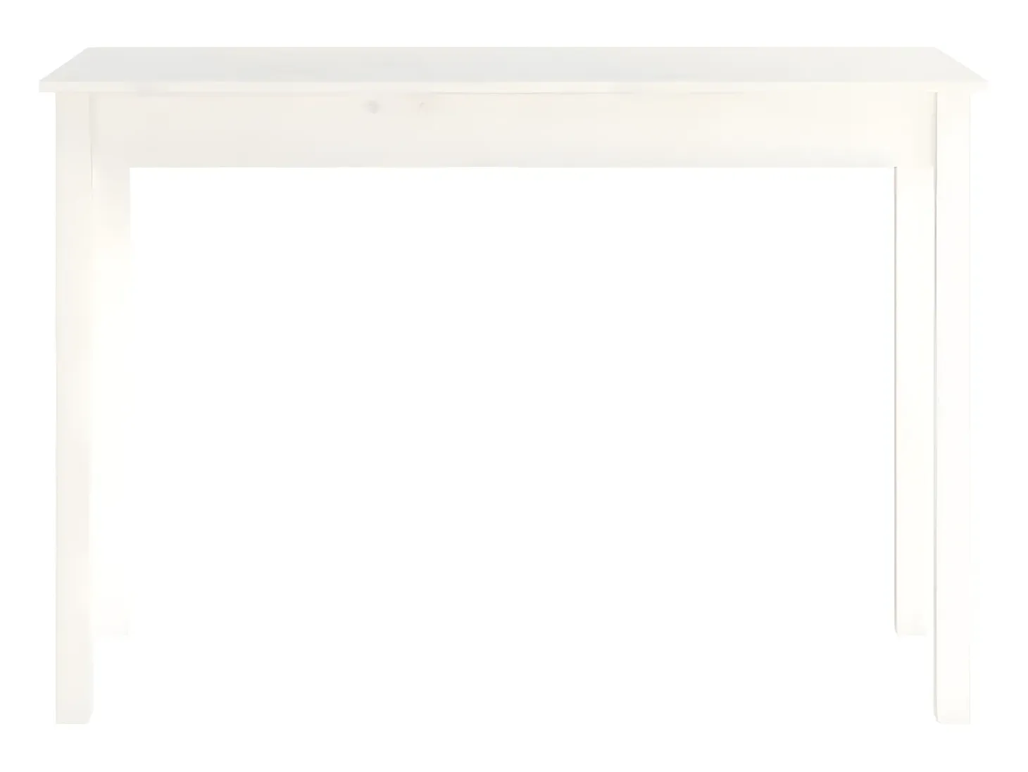 Mesa consola de madera maciza de pino blanco 110x40x75 cm ES558749