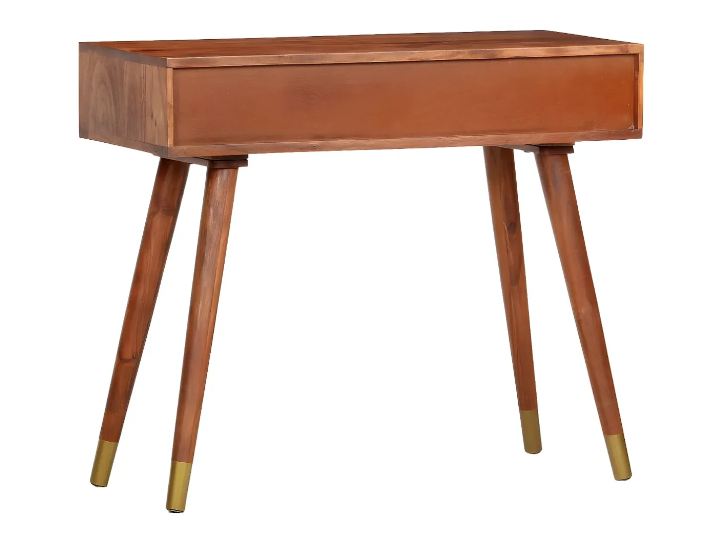 Mesa consola de madera maciza de acacia 90x35x76 cm ES658116