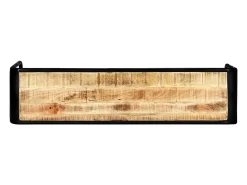 Mesa consola de madera maciza de mango sin tratar 140x35x76 cm