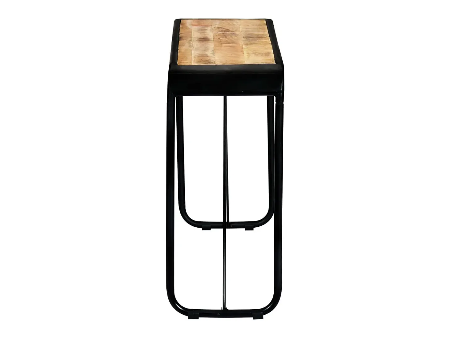 Mesa consola de madera maciza de mango sin tratar 140x35x76 cm