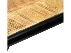 Mesa consola de madera maciza de mango sin tratar 140x35x76 cm