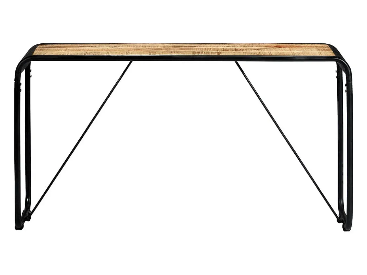 Mesa consola de madera maciza de mango sin tratar 140x35x76 cm