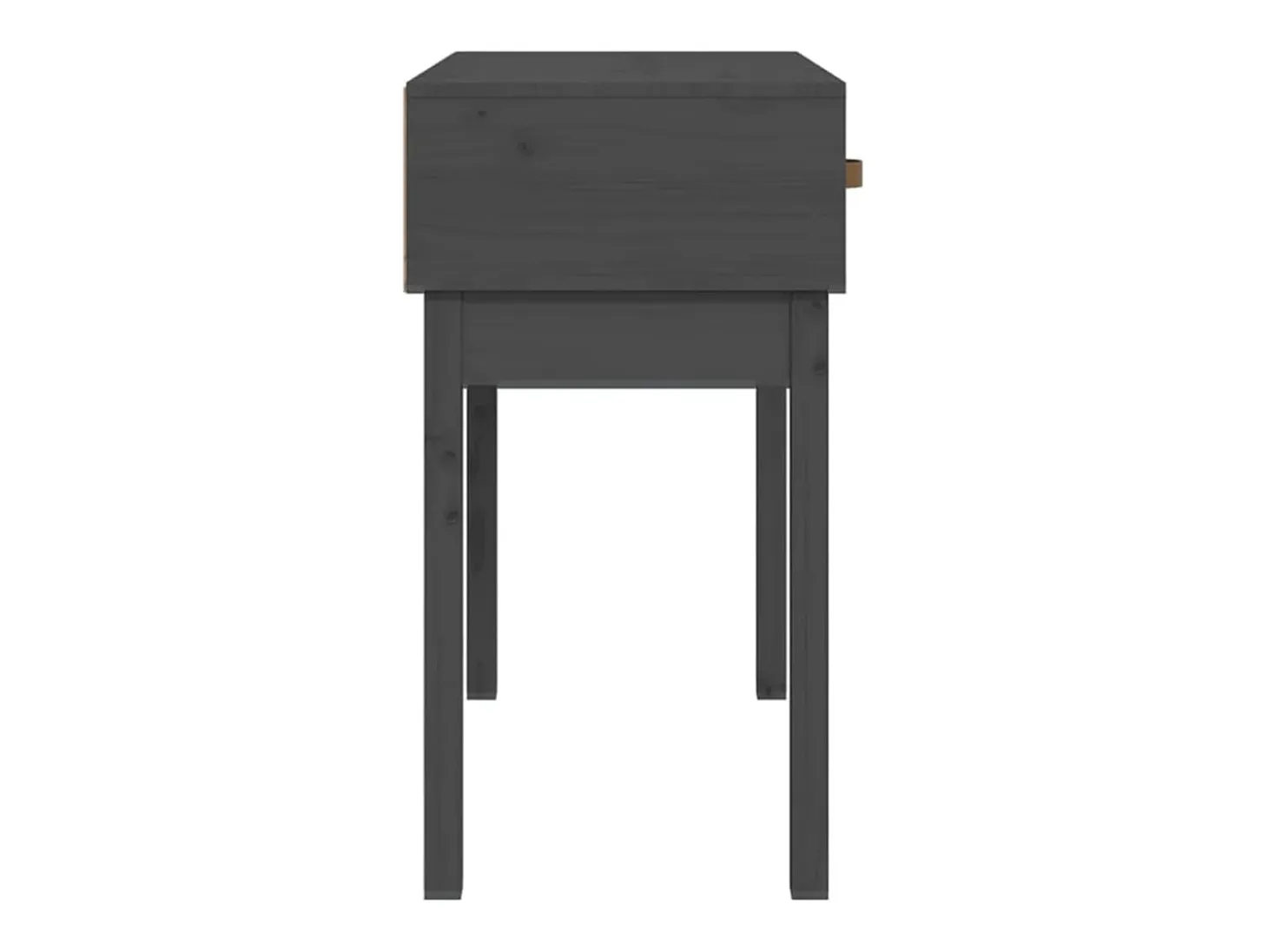Mesa consola de madera maciza de pino gris 76,5x40x75 cm ES412742