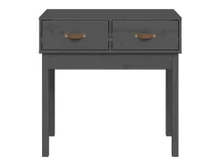 Mesa consola de madera maciza de pino gris 76,5x40x75 cm ES412742