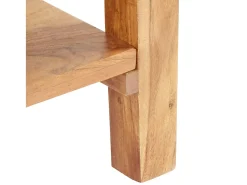 Mesa consola de madera maciza de acacia 100x40x76 cm