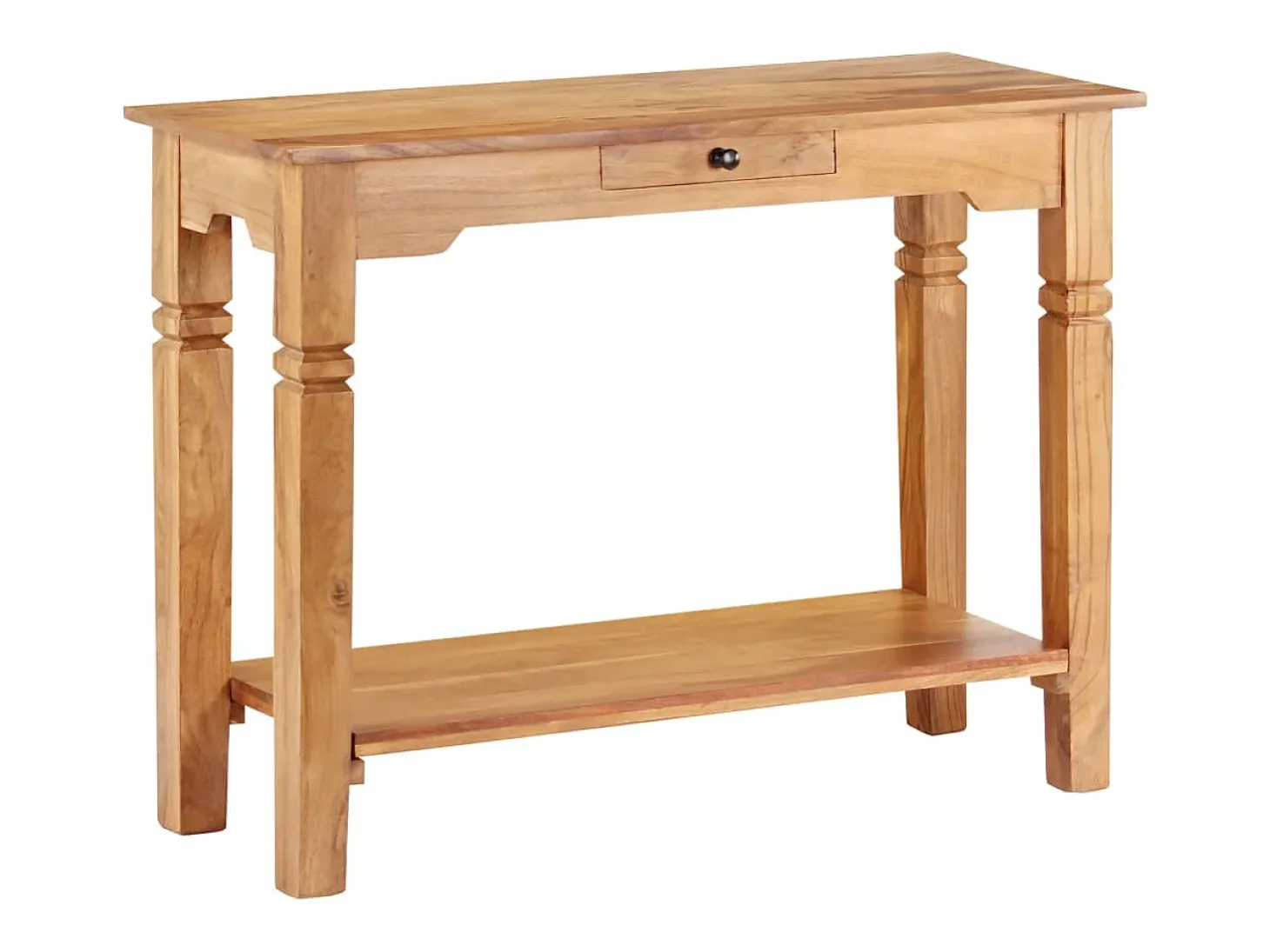 Mesa consola de madera maciza de acacia 100x40x76 cm
