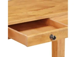 Mesa consola de madera maciza de acacia 100x40x76 cm