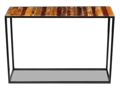 Mesa consola de madera maciza reciclada 110x35x76 cm