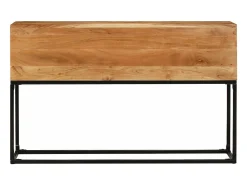 Mesa consola de madera maciza de acacia 120x30x75 cm