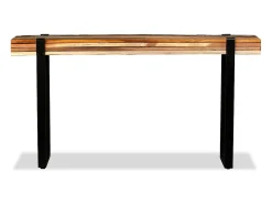 Mesa consola de madera maciza reciclada ajustable