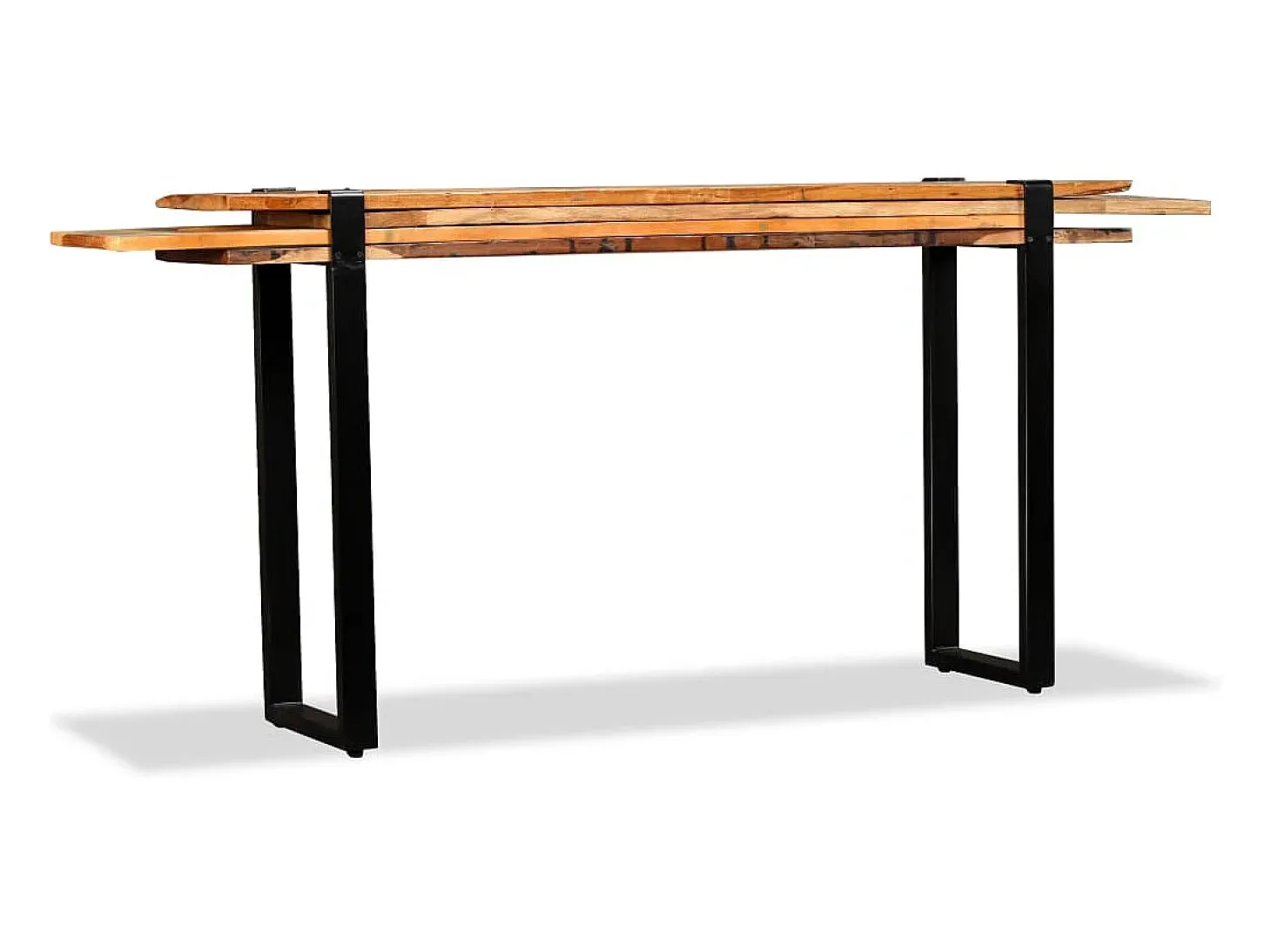 Mesa consola de madera maciza reciclada ajustable