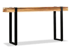 Mesa consola de madera maciza reciclada ajustable