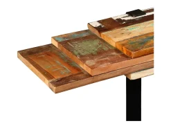 Mesa consola de madera maciza reciclada ajustable