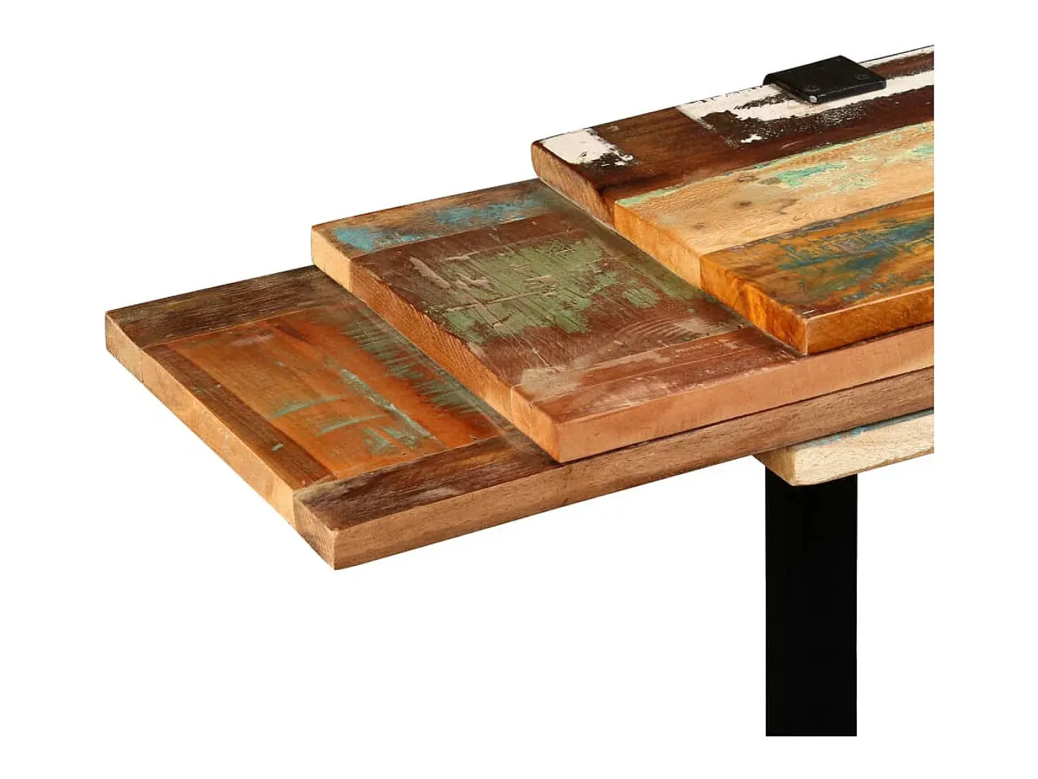 Mesa consola de madera maciza reciclada ajustable