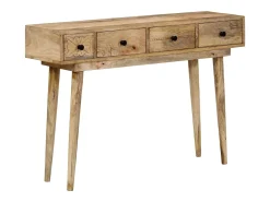 Mesa consola de madera maciza de mango 110x30x75 cm ES912120